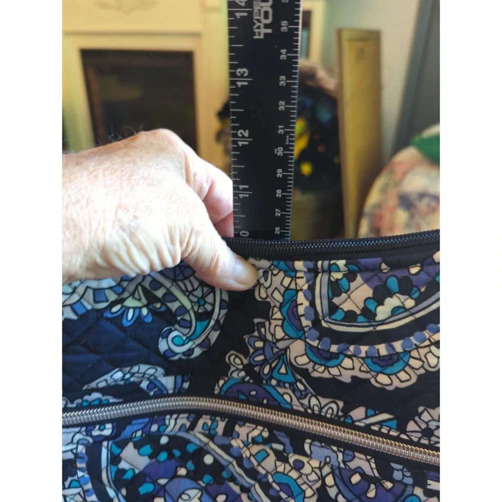 Vera Bradley Large On The Go Crossbody Shoulder Bag Deep Night Paisley